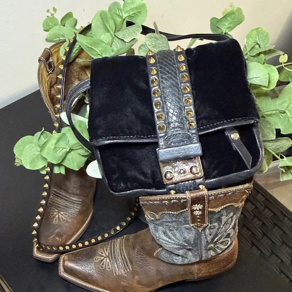 3.1 Phillip Lim black velvet crossbody bag